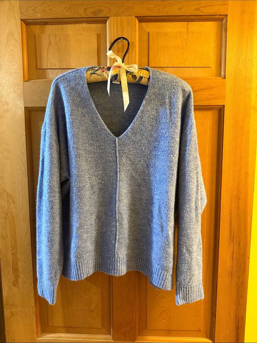 H&M Women's V-Neck Cozy Blue Sweater
